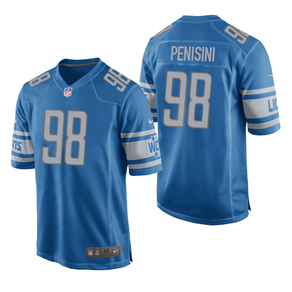 Detroit Lions John Penisini Blue Jersey Game - Men's