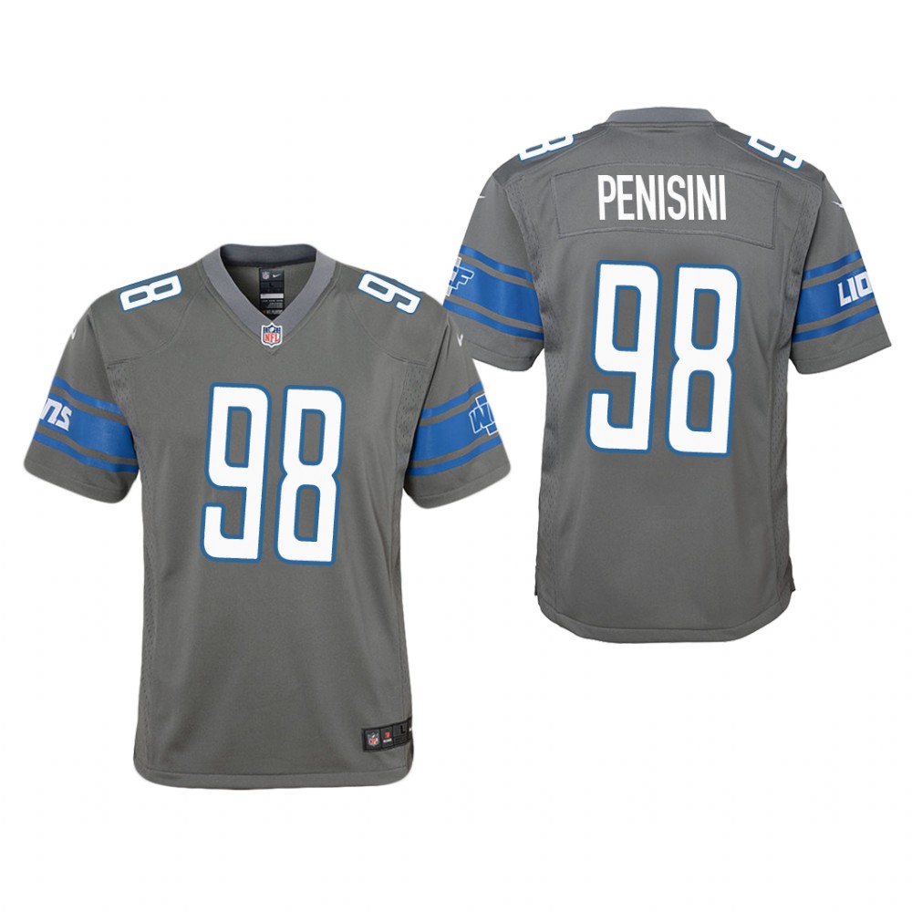 Detroit Lions John Penisini Steel Jersey Color Rush Game - Youth