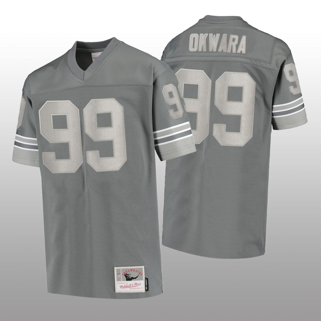 Detroit Lions Julian Okwara Charcoal Jersey 1996 Metal - Men's