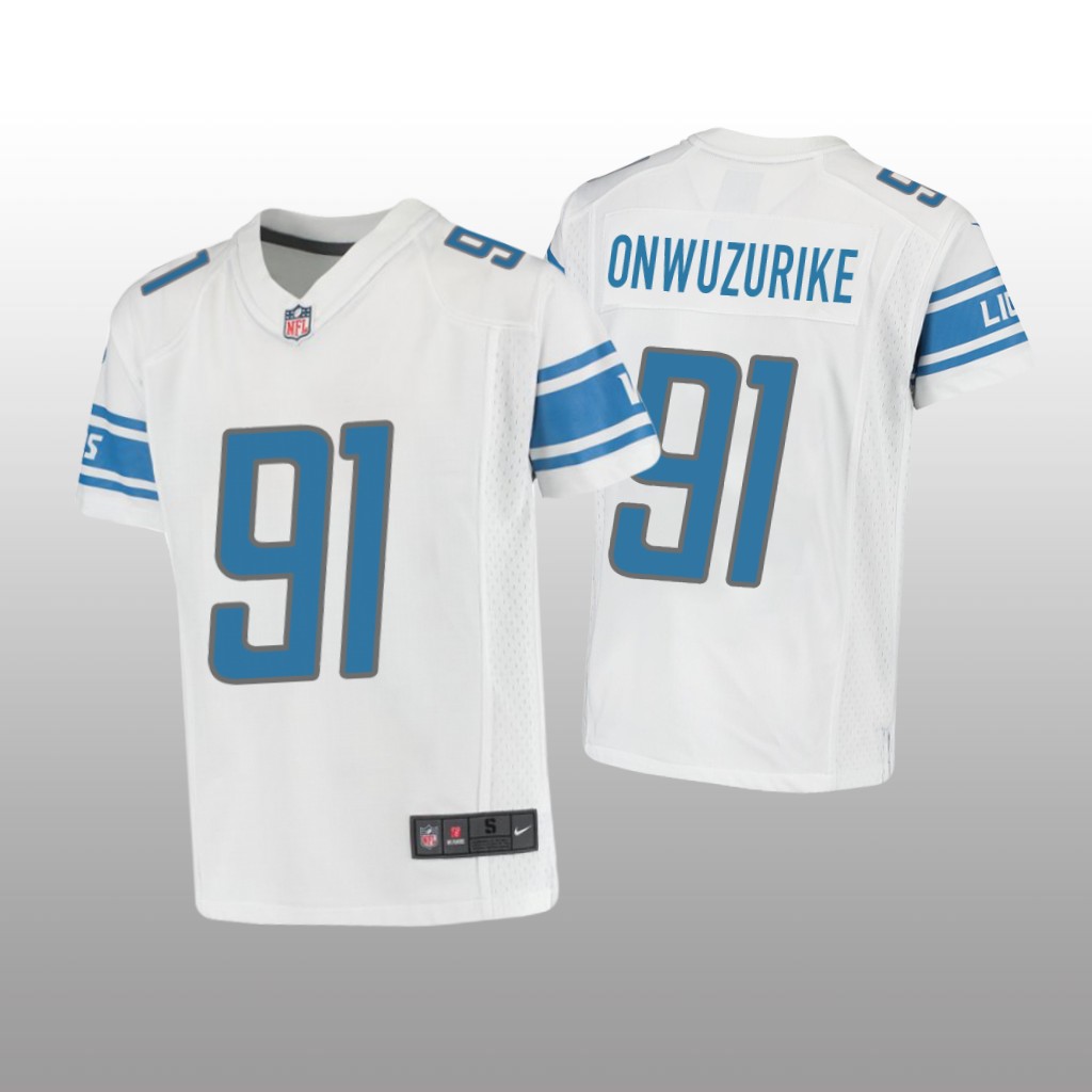 Detroit Lions Levi Onwuzurike White Jersey Game - Youth