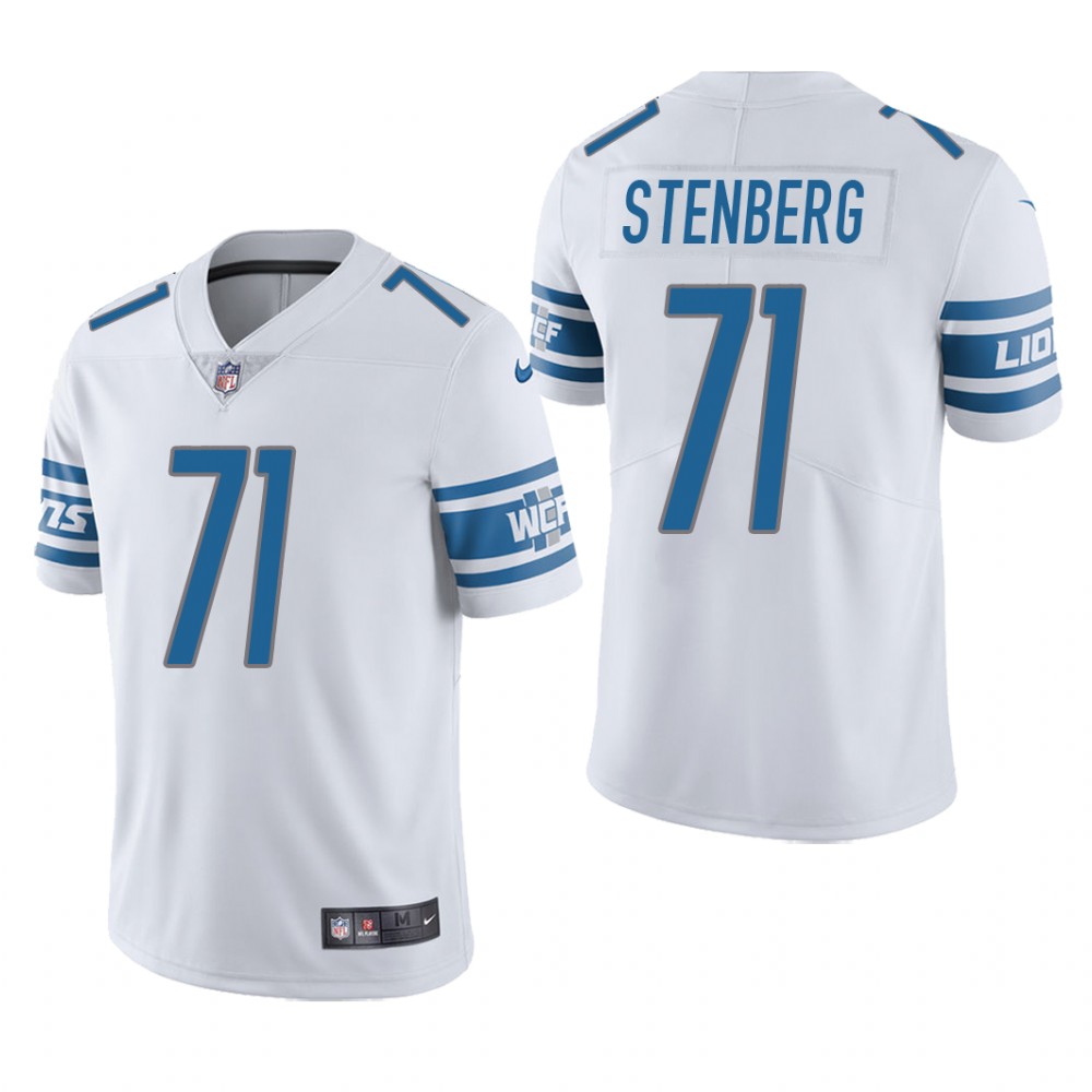 Detroit Lions Logan Stenberg White Jersey Vapor Limited - Men's