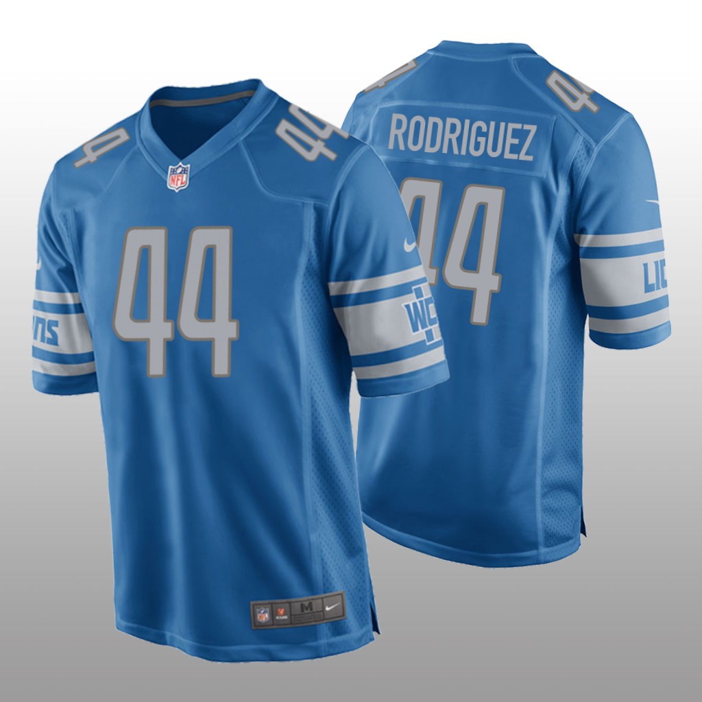Detroit Lions Malcolm Rodriguez Blue Jersey Game - Men's