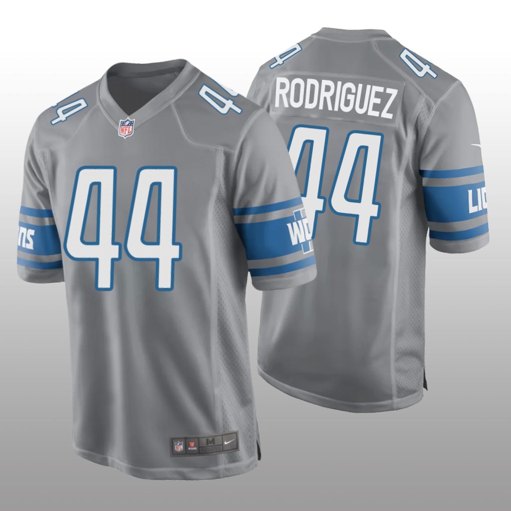 Detroit Lions Malcolm Rodriguez Silver Jersey Game - Men's