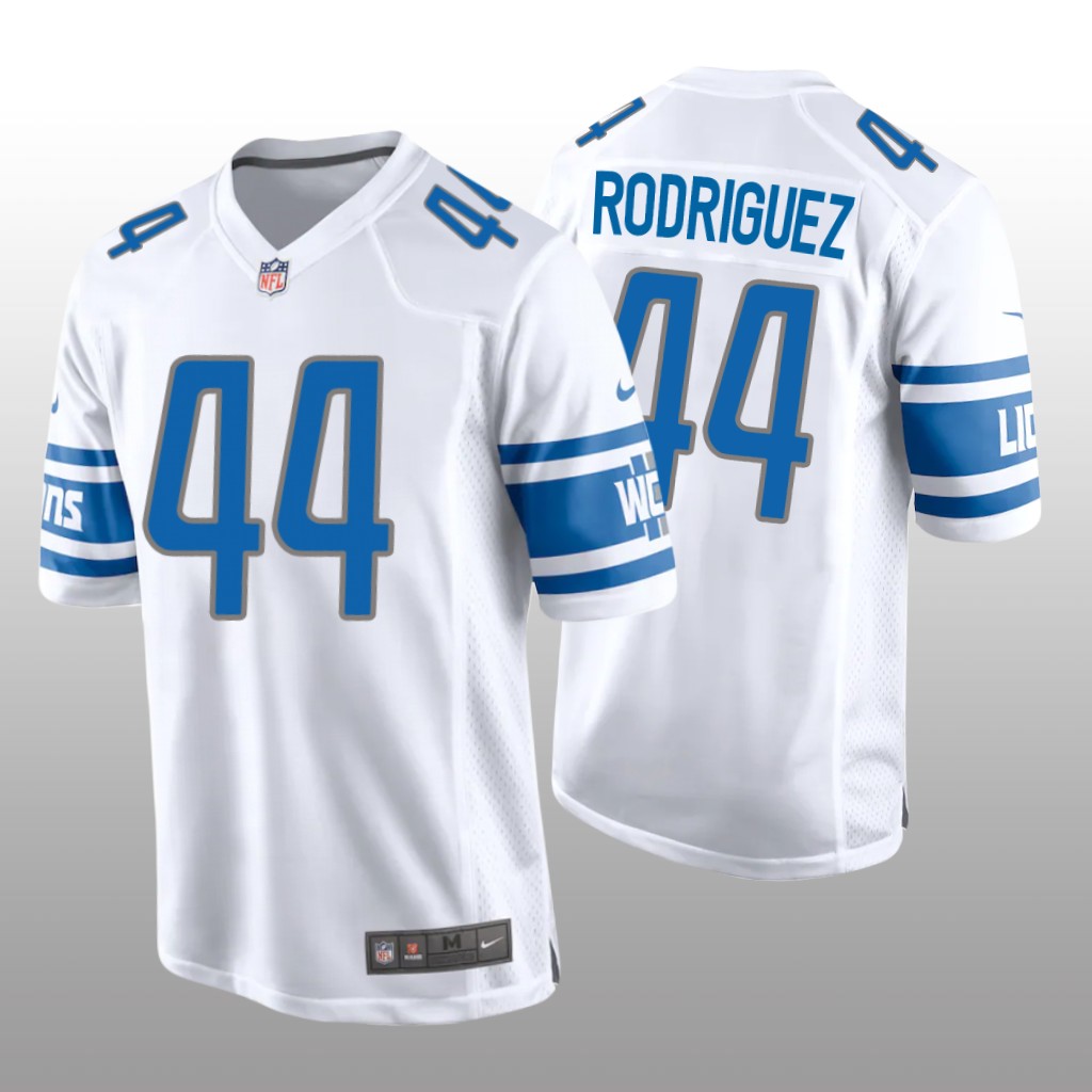 Detroit Lions Malcolm Rodriguez White Jersey Game - Men's
