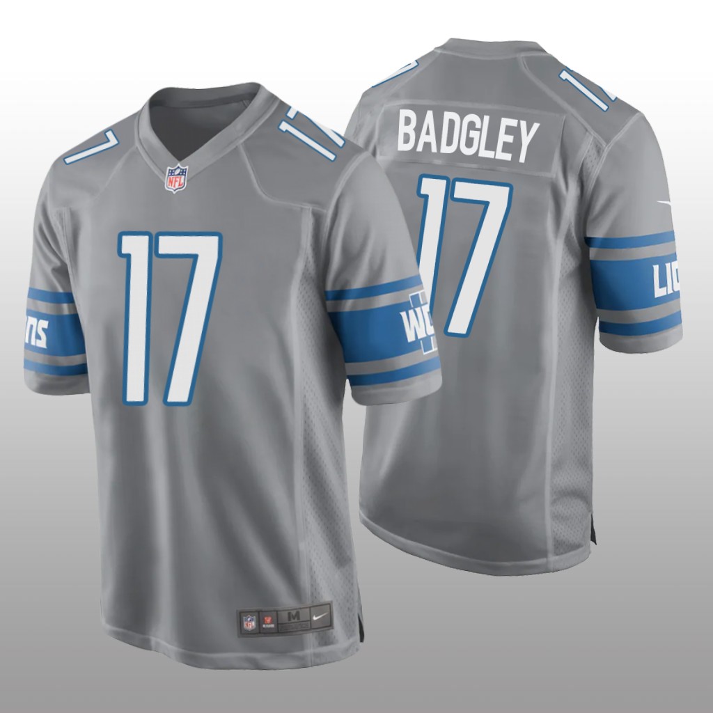 Detroit Lions Michael Badgley Silver Jersey Game - Men's