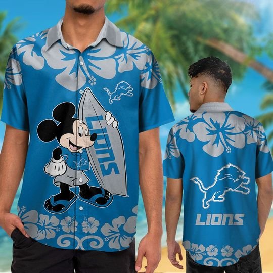 Detroit Lions Mickey Hawaiian Shirt