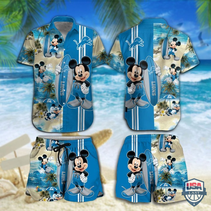 Detroit Lions Mickey Mouse Hawaiian Shirt