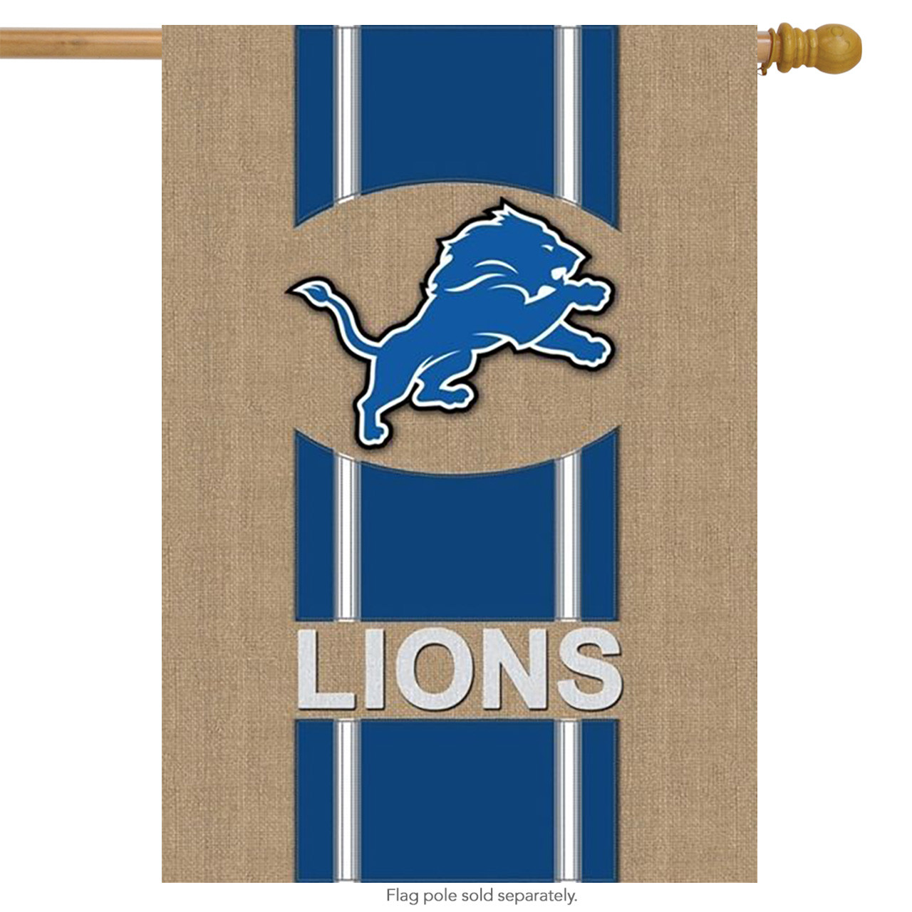 Detroit Lions NFL Burlap Garden Flag, House Flag