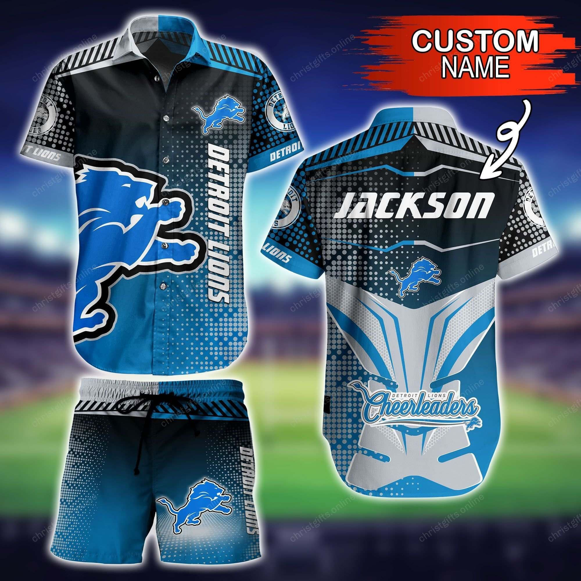 Detroit Lions Nfl Personalize Hawaii Shirt Style