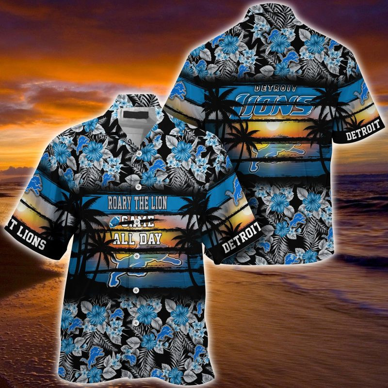 Detroit Lions NFL Summer – Hawaii Shirt For This Season – Gift For Sport Lovers Floral Pattern