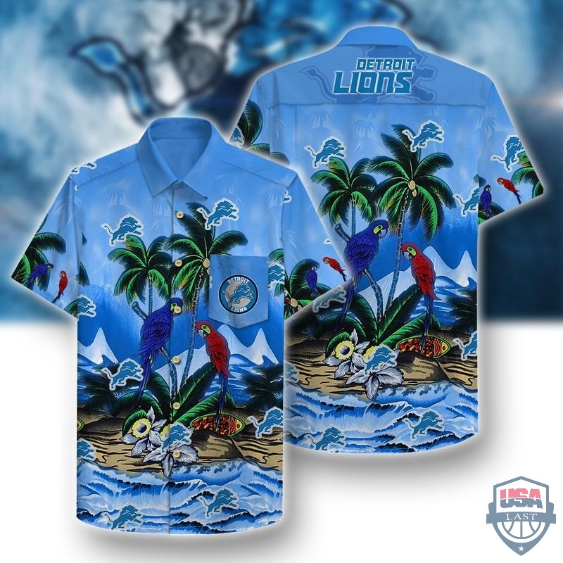 Detroit Lions Parrots Couple Hawaiian Shirt