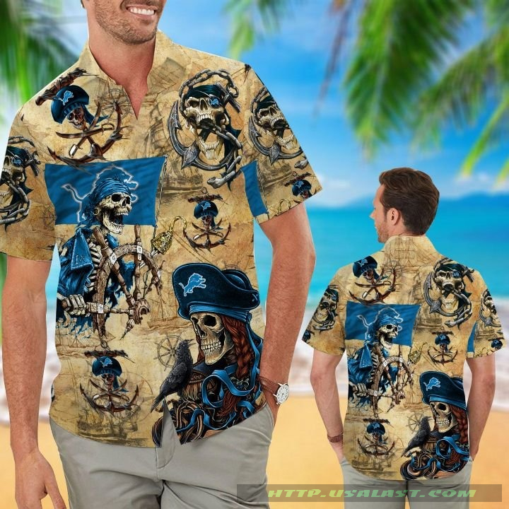 Detroit Lions Pirates Hawaiian Shirt