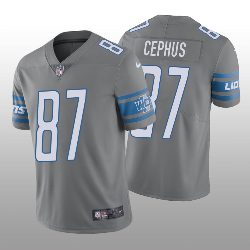 Detroit Lions Quintez Cephus Steel Jersey Color Rush Limited - Men's
