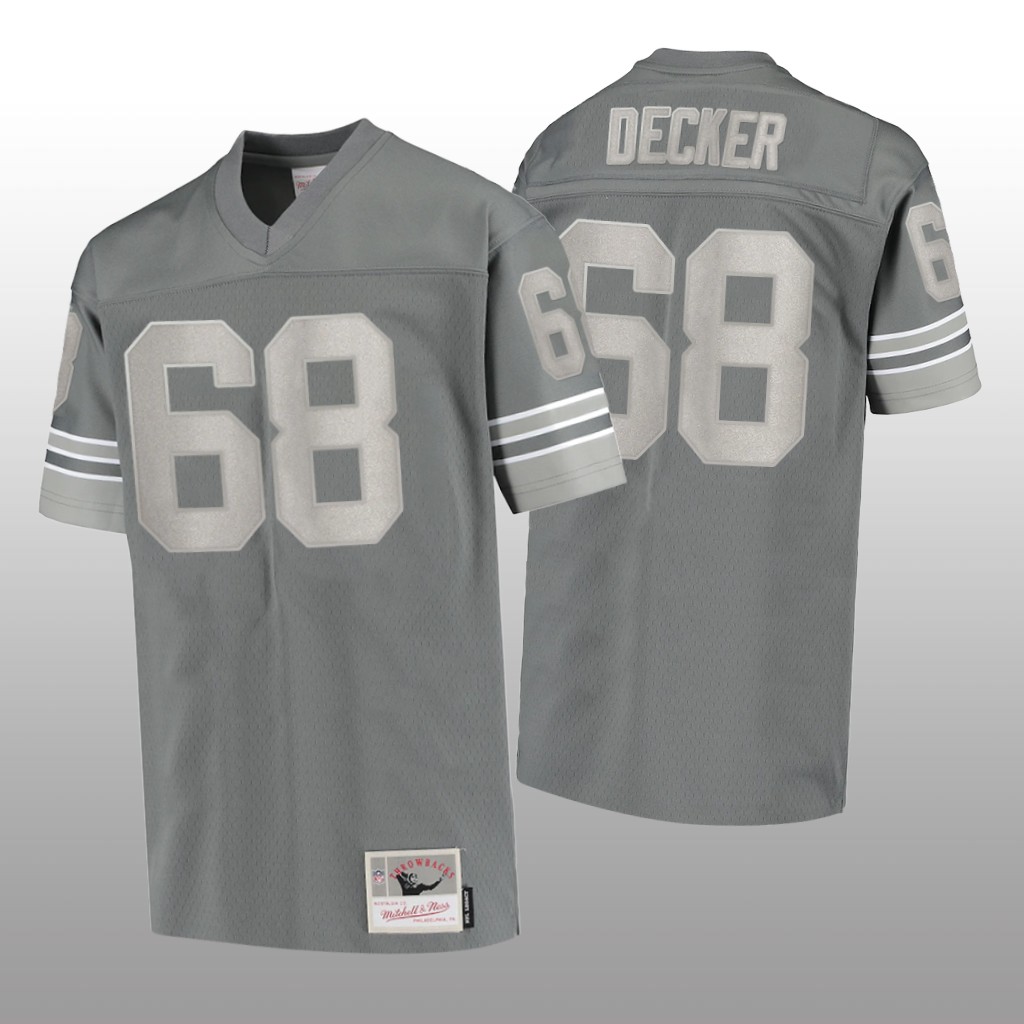 Detroit Lions Taylor Decker Charcoal Jersey 1996 Metal - Men's