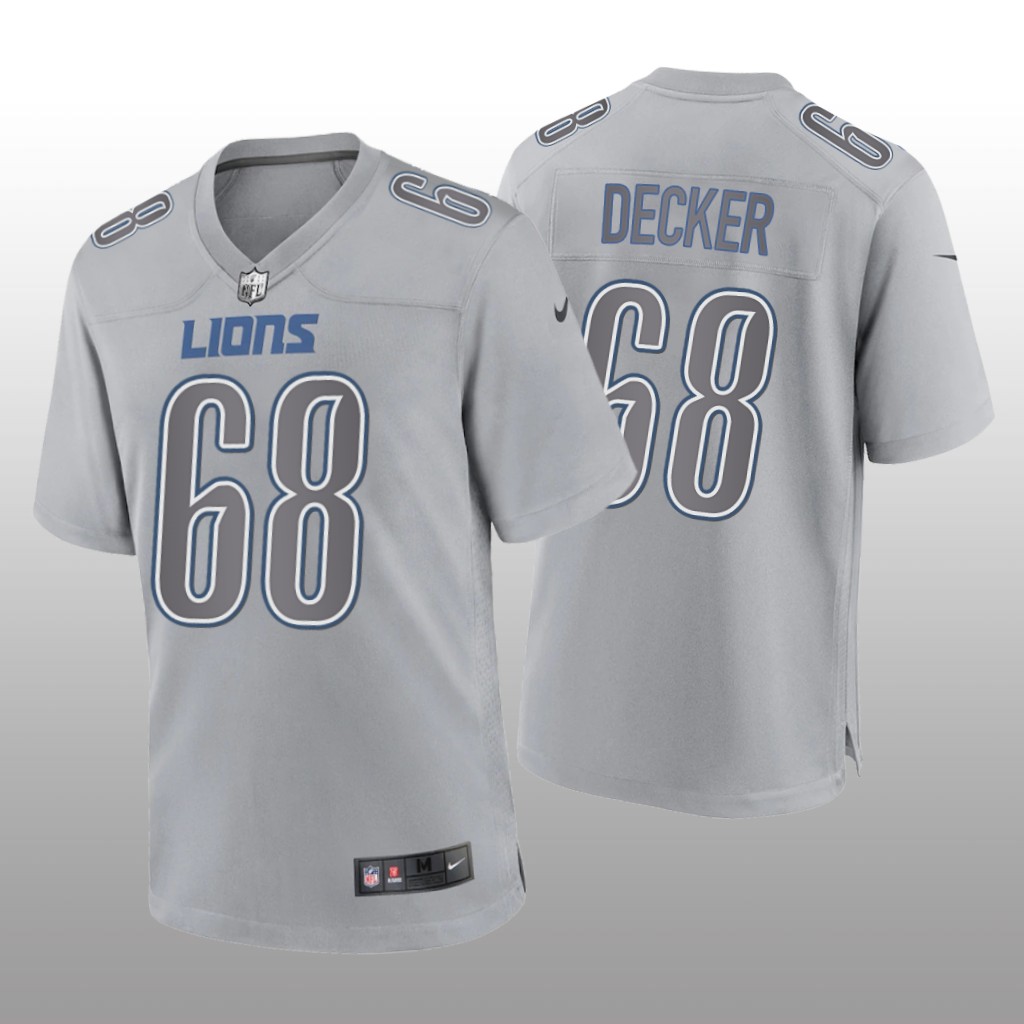 Detroit Lions Taylor Decker Gray Jersey Atmosphere Fashion Game - Men's