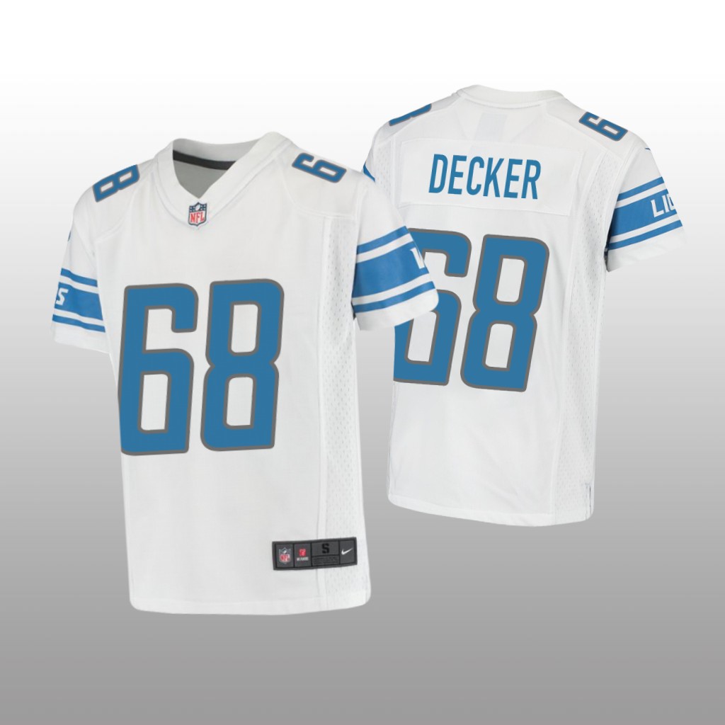 Detroit Lions Taylor Decker White Jersey Game - Youth