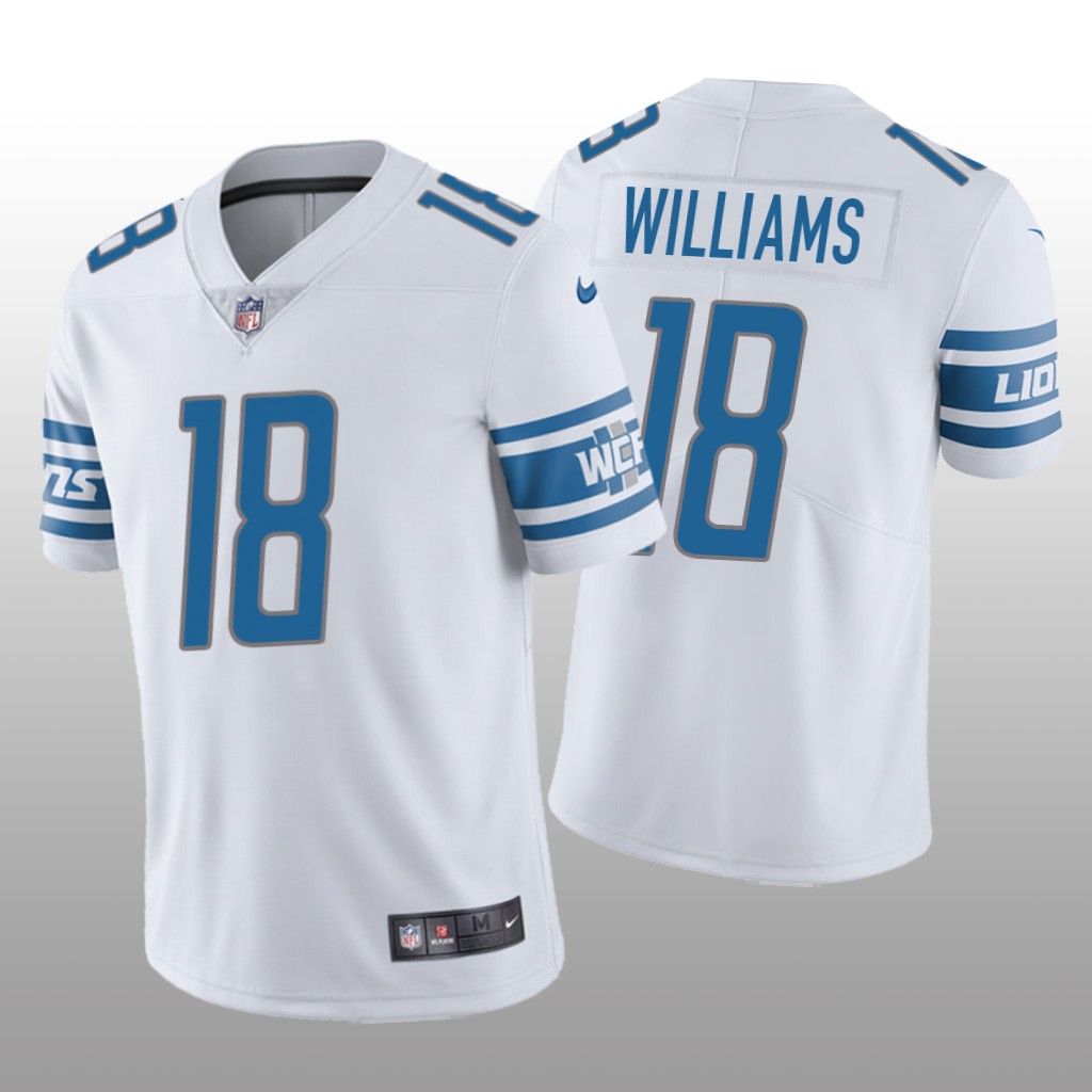 Detroit Lions White 2022 NFL Draft Vapor Limited Jameson Williams Jersey