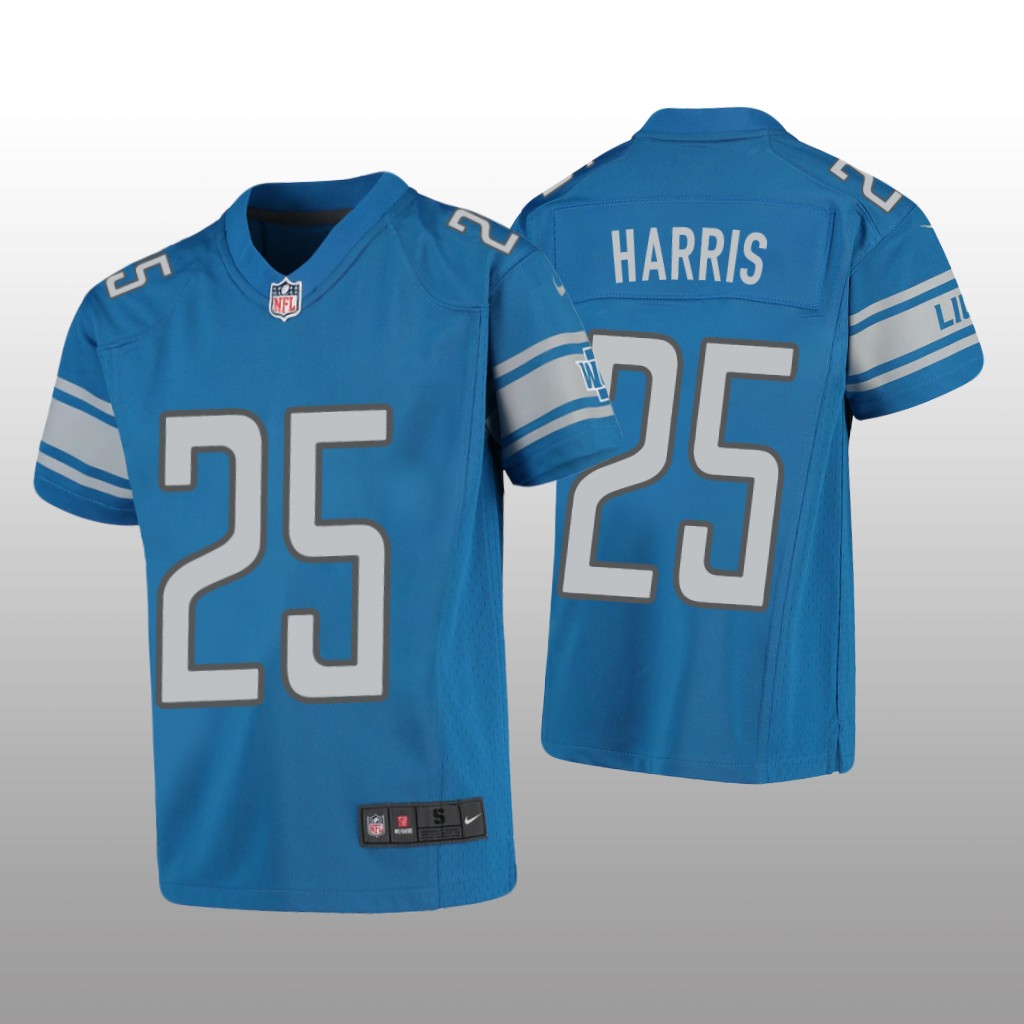 Detroit Lions Will Harris Blue Jersey Game - Youth