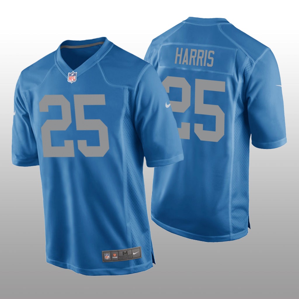 Detroit Lions Will Harris Blue Jersey Throwback Game - Men's
