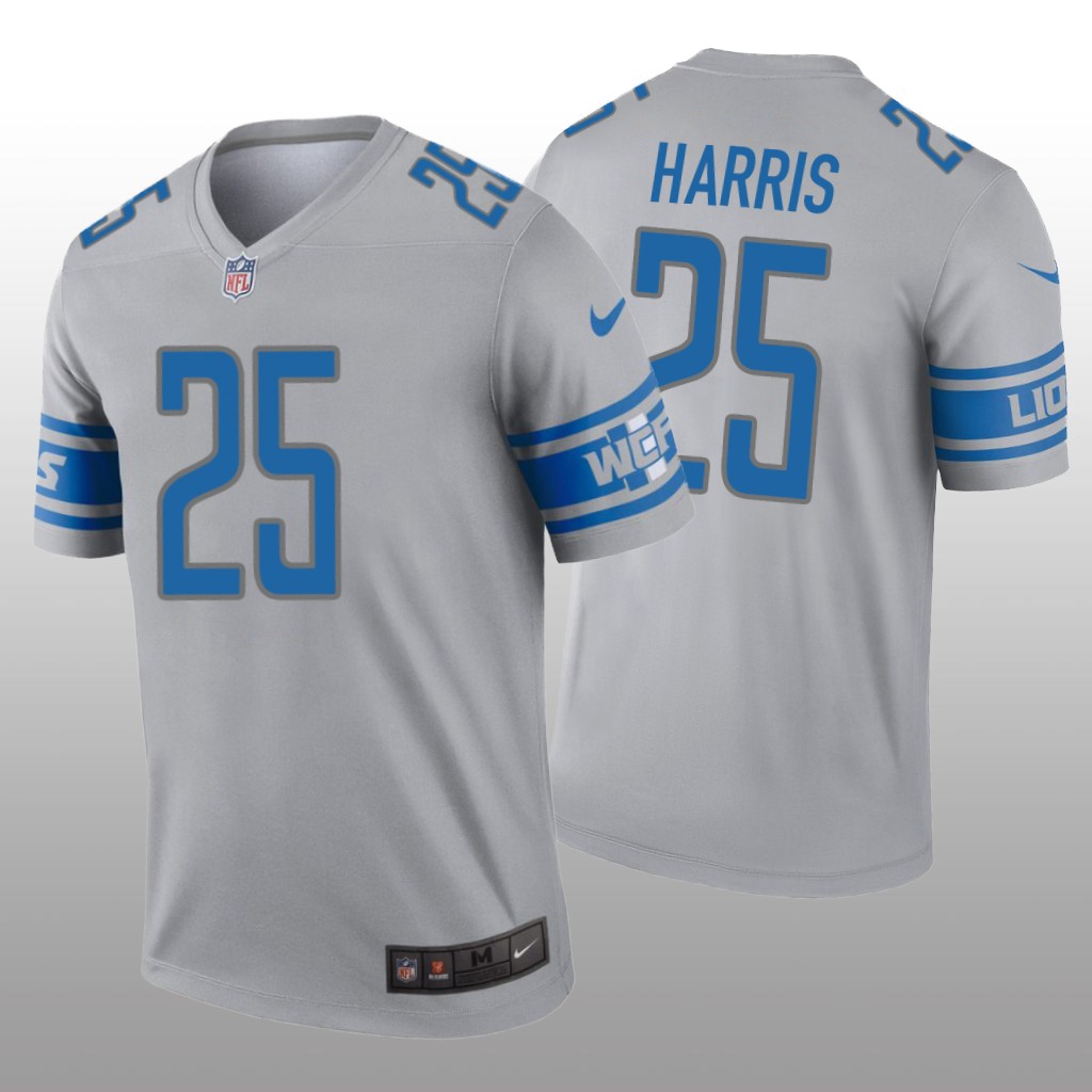 Detroit Lions Will Harris Gray Jersey Inverted Legend - Men's