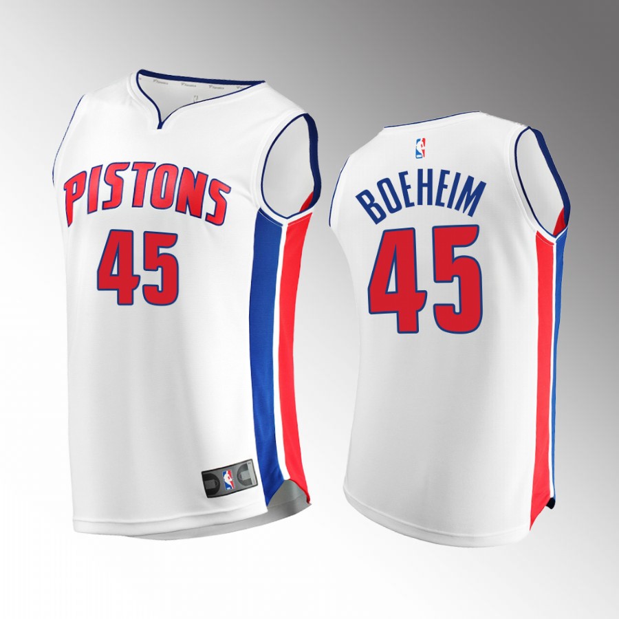 Detroit Pistons #47 Buddy Boeheim Association Jersey 2022-23 White