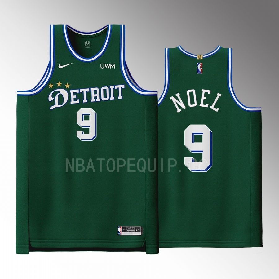 Detroit Pistons #9 Nerlens Noel Green Jersey 2022-23 City Edition