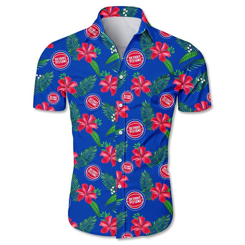Detroit Pistons Hawaiian Shirt For Summer