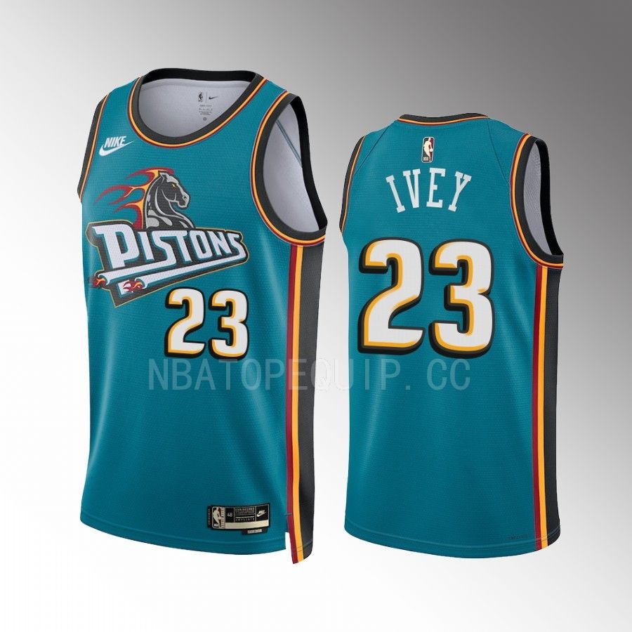 Detroit Pistons Jaden Ivey 2022-23 Classic Edition Teal #23 Jersey Swingman