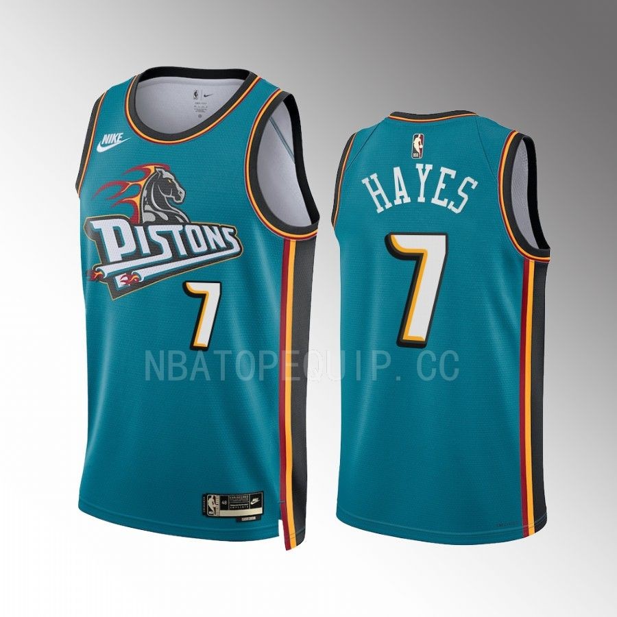 Detroit Pistons Killian Hayes 2022-23 Classic Edition Teal #7 Jersey Swingman