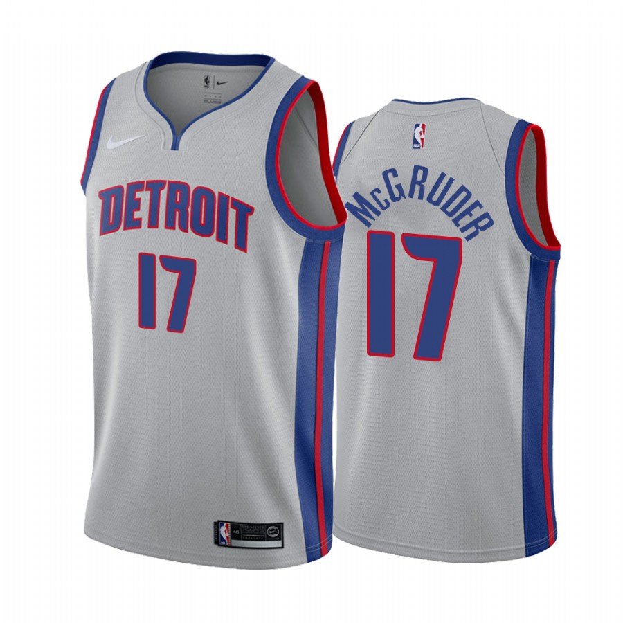 Detroit Pistons Rodney McGruder #17 Gray 2020-21 Statement Jersey