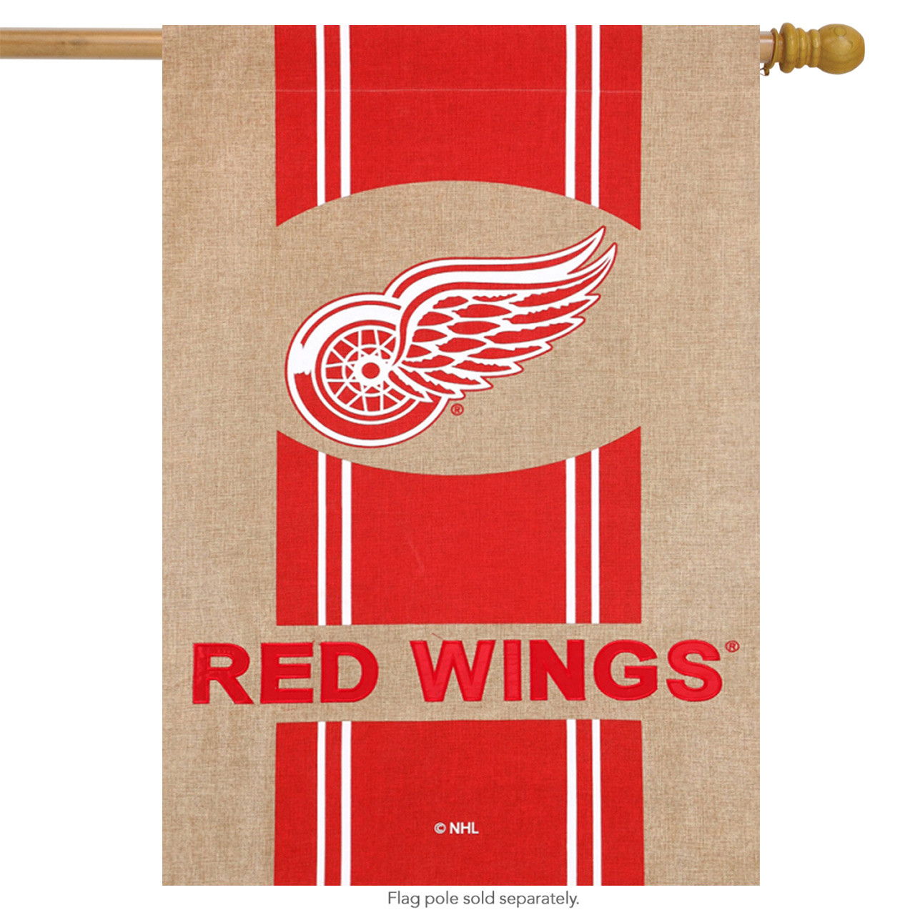 Detroit Red Wings Burlap NHL Garden Flag, House Flag