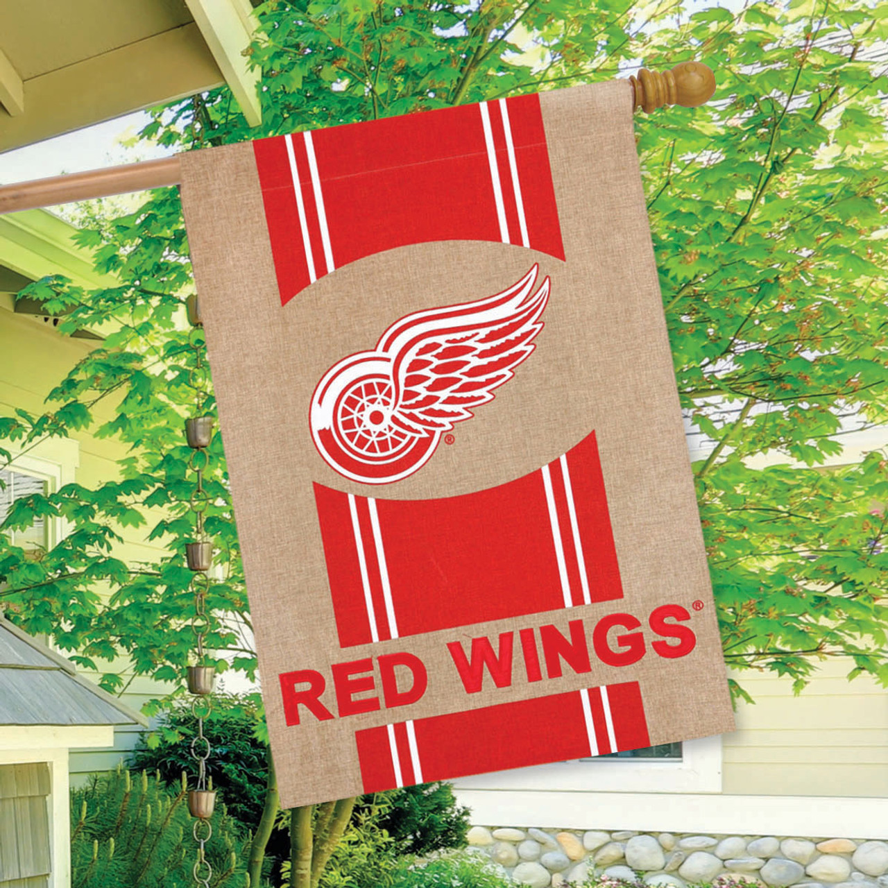 Detroit Red Wings Burlap NHL Garden Flag, House Flag