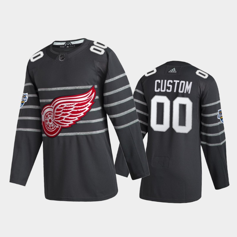 Detroit Red Wings Custom #00 2020 NHL All-Star Game Gray Jersey
