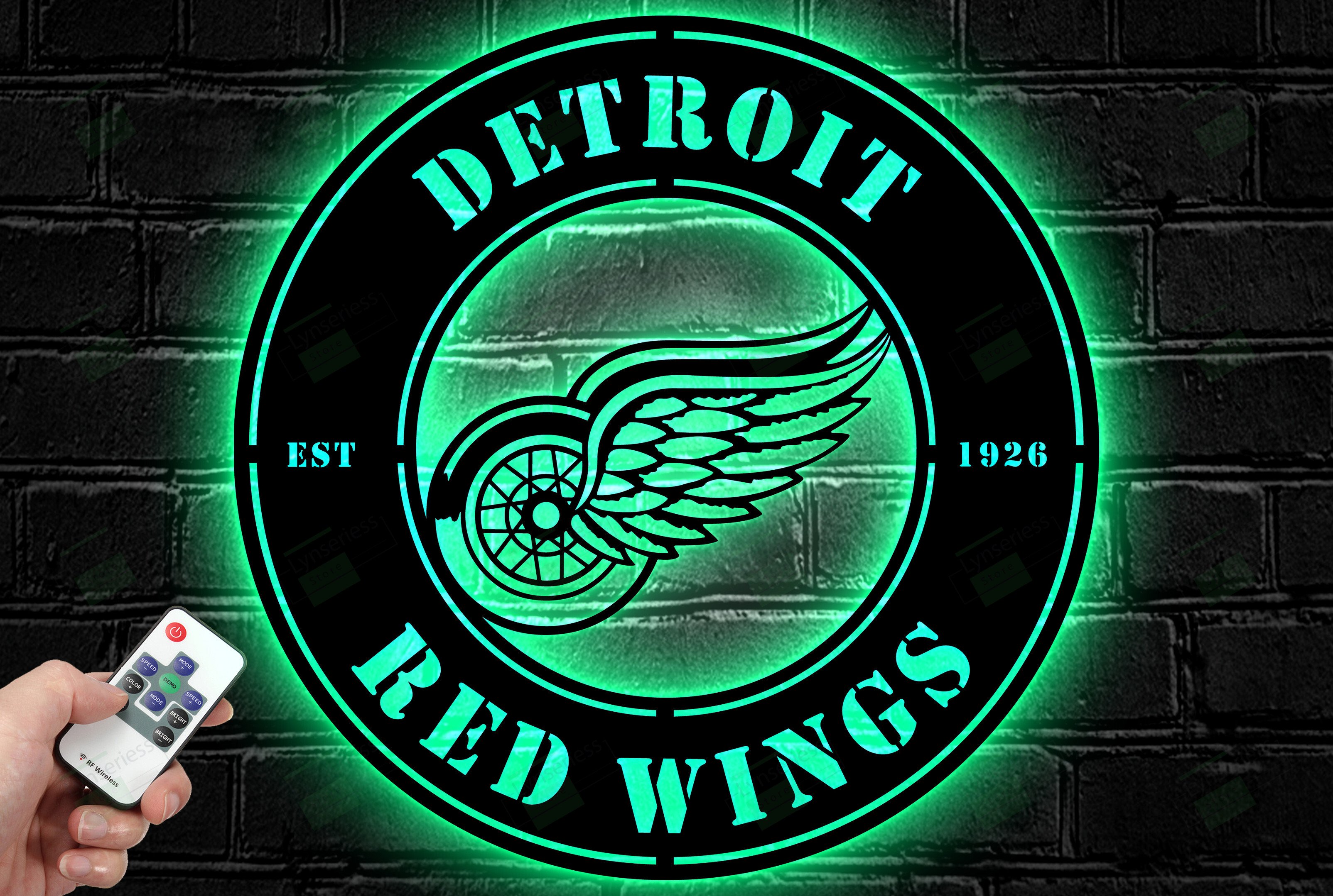 Detroit Red Wings Metal Sign – Led Light Sign NHL