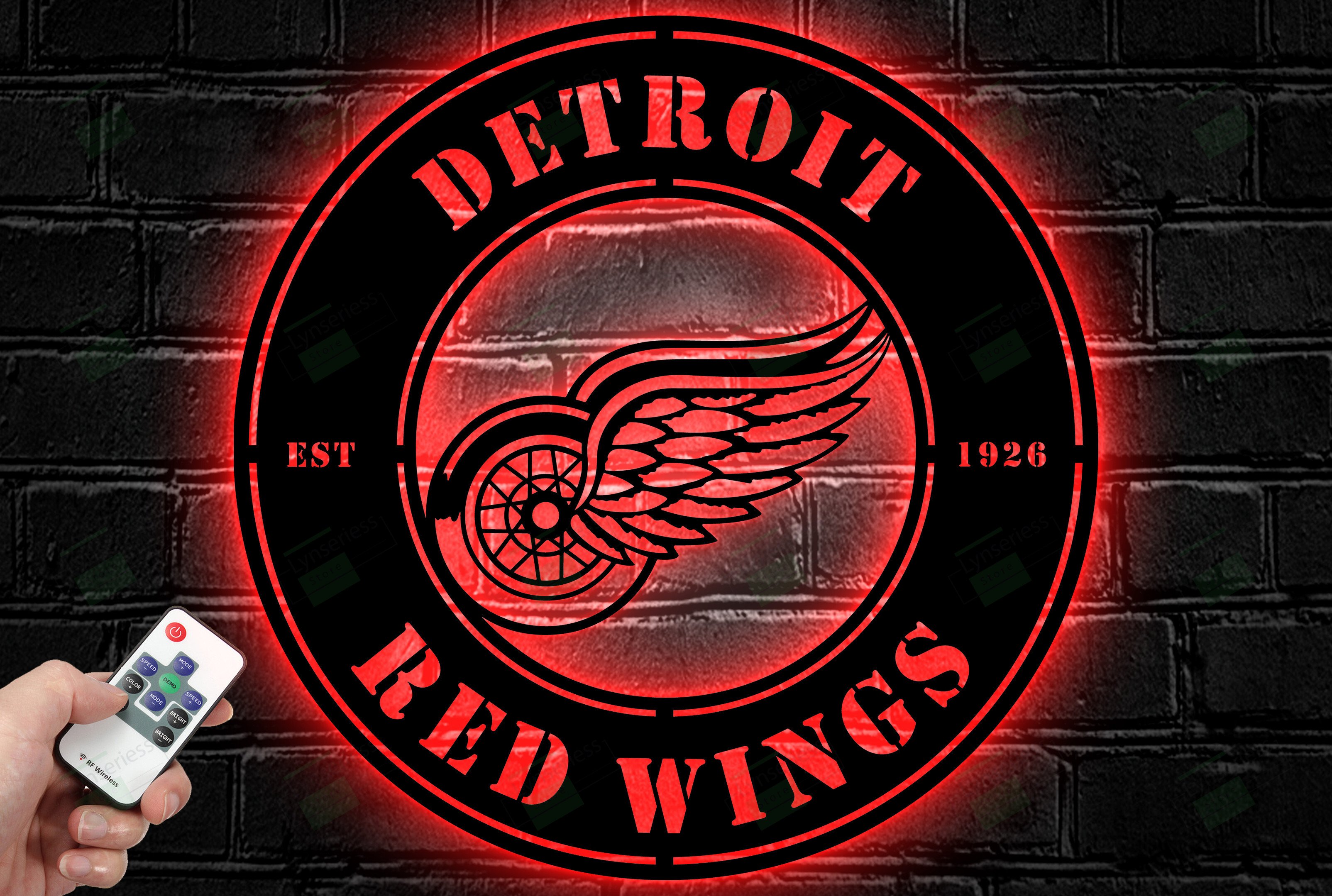 Detroit Red Wings Metal Sign – Led Light Sign NHL