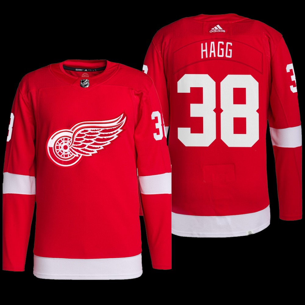 Detroit Red Wings Robert Hagg Primegreen Jersey Red Home Uniform