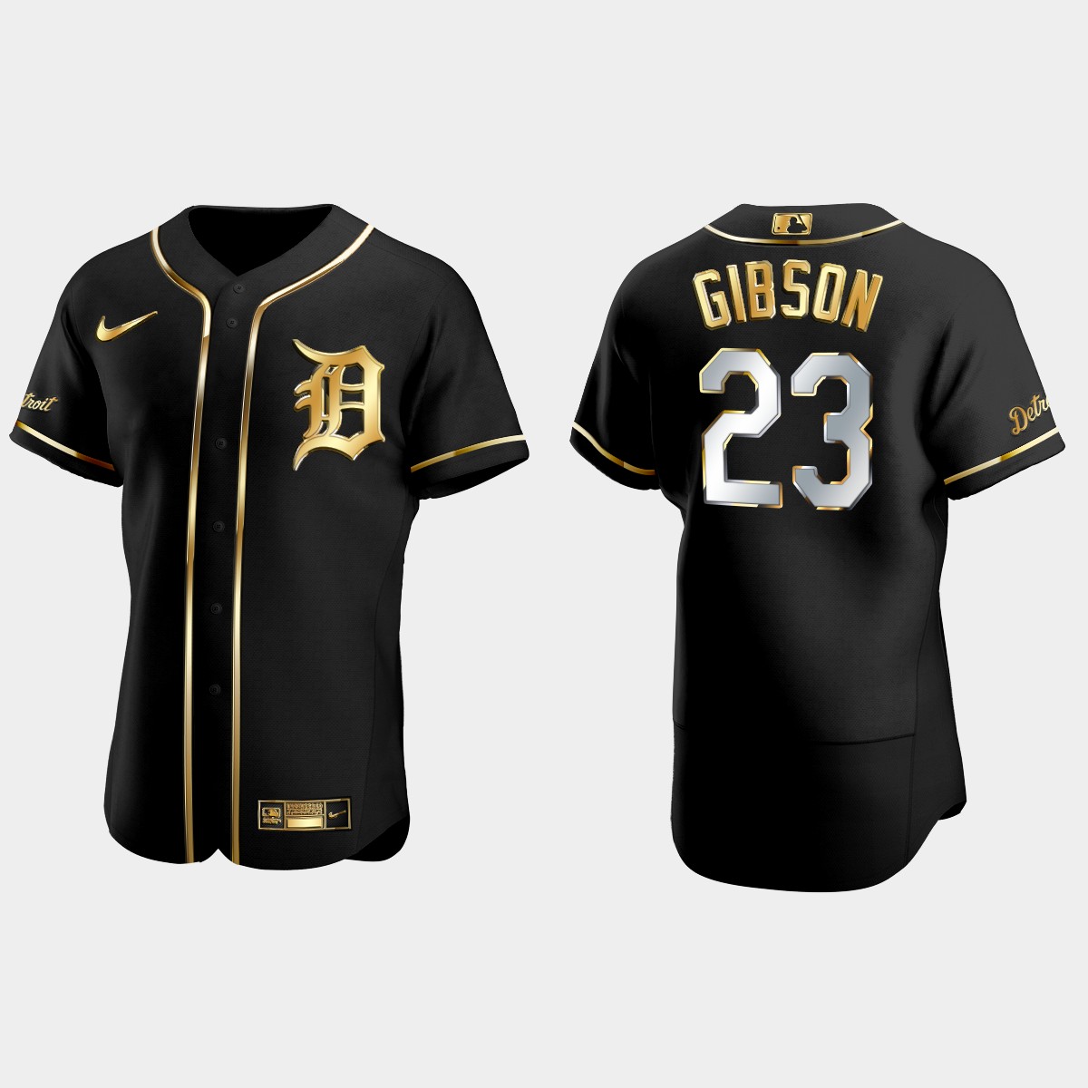 Detroit Tigers #23 Kirk Gibson Golden Edition Jersey – Black