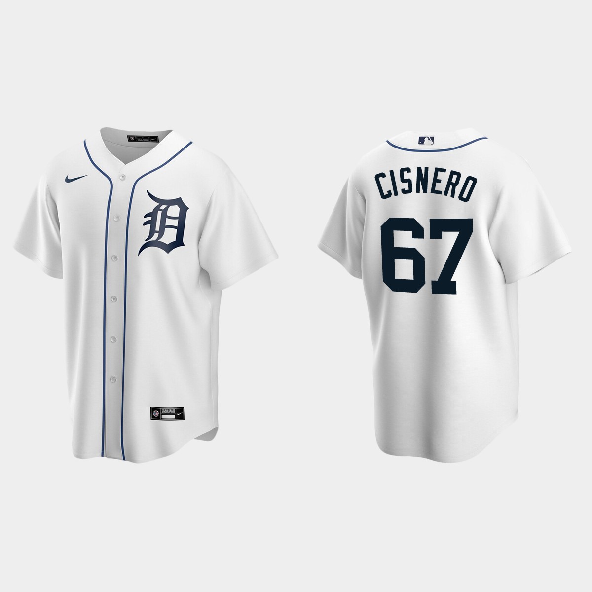 Detroit Tigers #67 Jose Cisnero Home Jersey – White