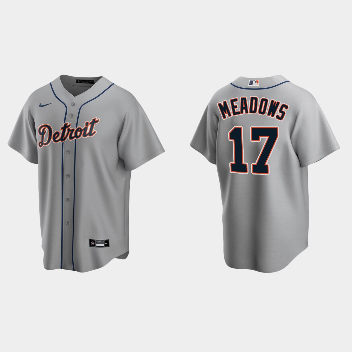 Detroit Tigers Austin Meadows Road Jersey – Gray
