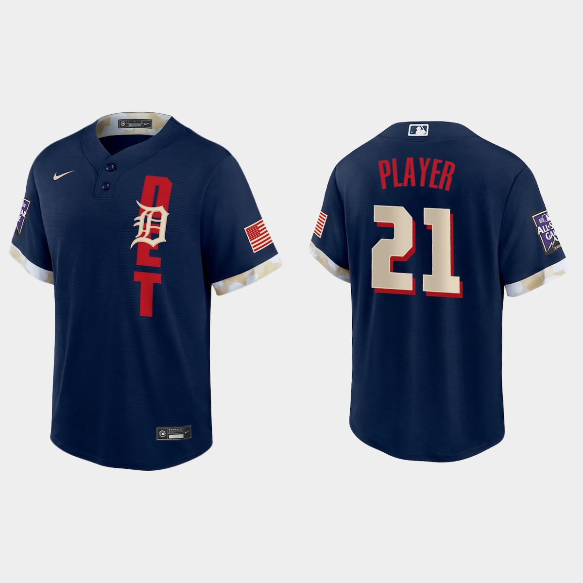 Detroit Tigers Custom 2021 MLB All-Star Game Jersey – Navy
