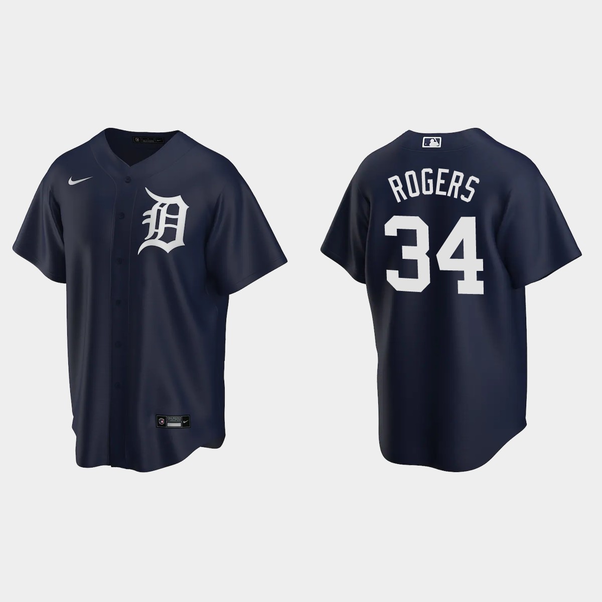 Detroit Tigers Jake Rogers Alternate Jersey - Navy