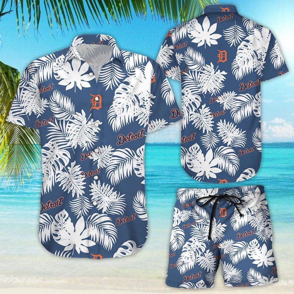 Detroit Tigers Logo Aloha Hawaiian Shirt