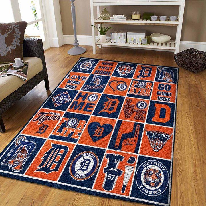 Detroit Tigers Mlb Baseball Area Limited Edition Rectangle Rug