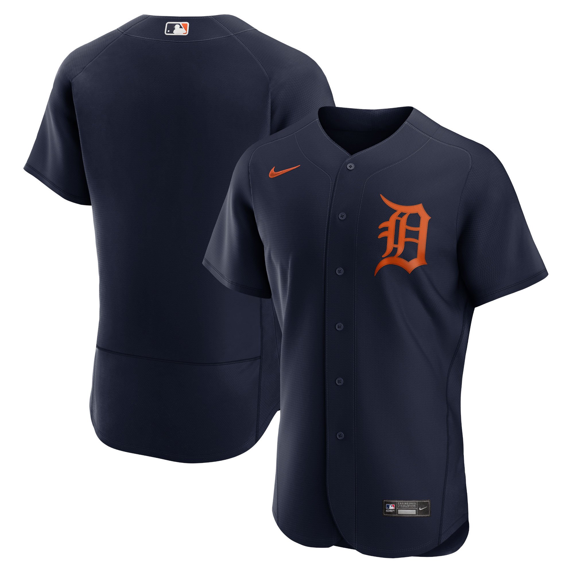 Detroit Tigers Nike Alternate Authentic Logo Team Stitched Jersey – Navy