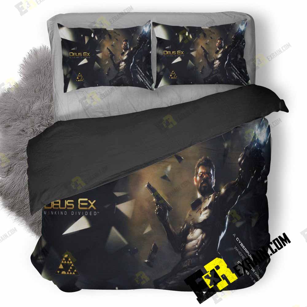 Deus Ex Mankind Divided Games 3D Customized Duvet Cover Bedding Set