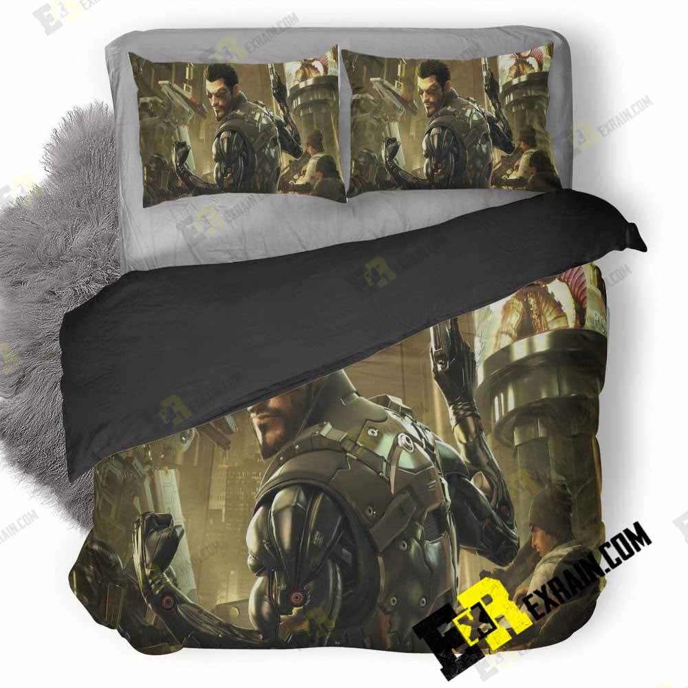 Deus Ex Mankind Game Lu 3D Customized Duvet Cover Bedding Set