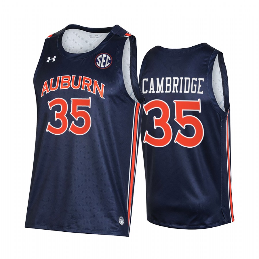 Devan Cambridge Auburn Tigers Navy Jersey 2021-22 College