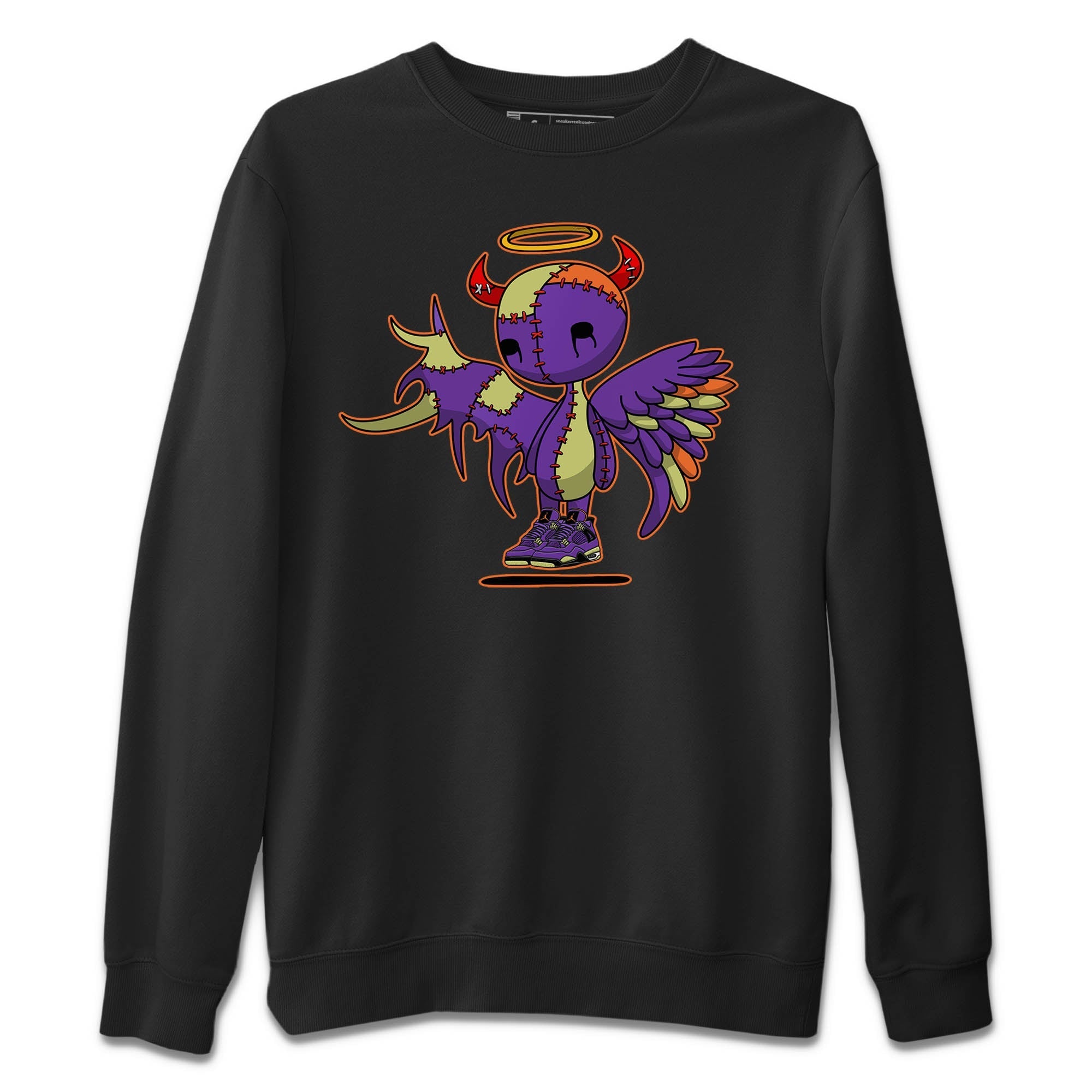 Devil Angel Unisex Sweater – Air Jordan 4 Canyon Purple, Sneakers Matching Sweater