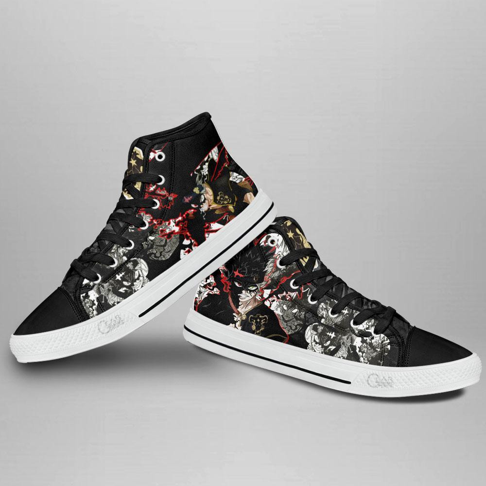 Devil Asta High Top Shoes Custom Manga Anime Black Clover Sneakers