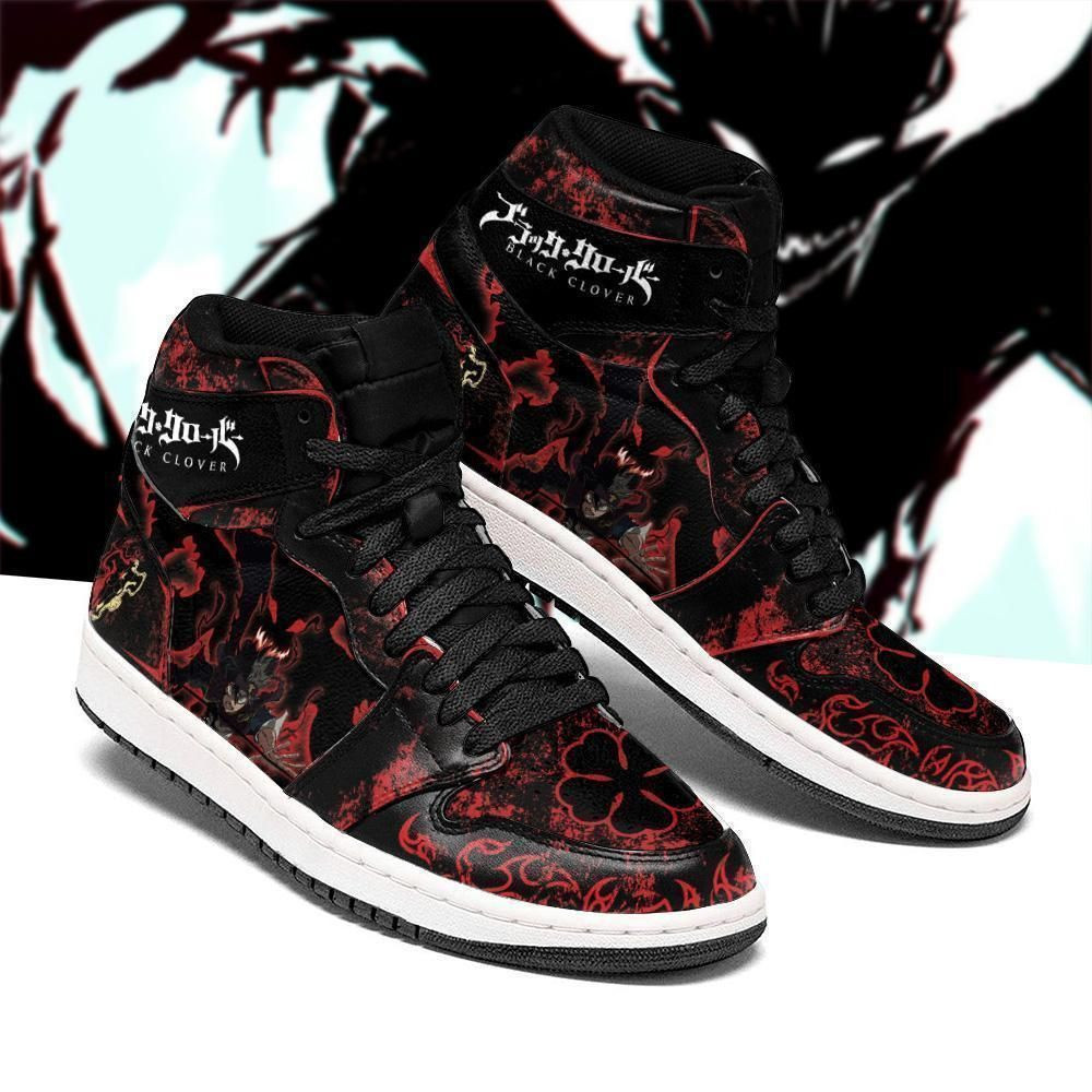 Devil Black Asta Black Clover Anime 1 High Top Air Jordan Sneaker, Air Jordan Hightop